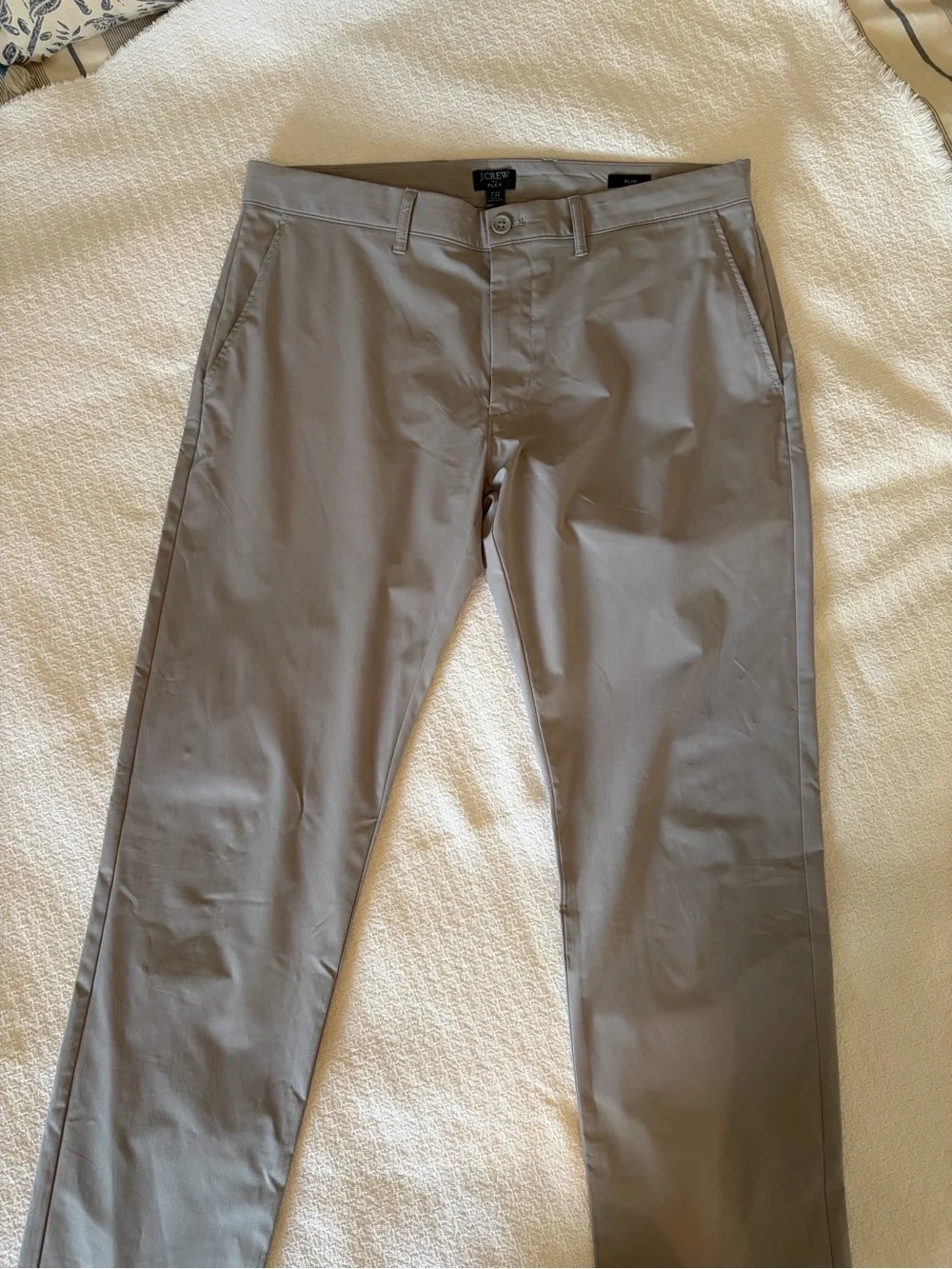 J. Crew Men’s Stretch Flex Chino Pants — Light Khaki Color